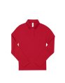 Dames polo B&C My Polo 210 Long Sleeve Rood